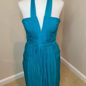 BCBG Turquoise Halter Gown Size 2